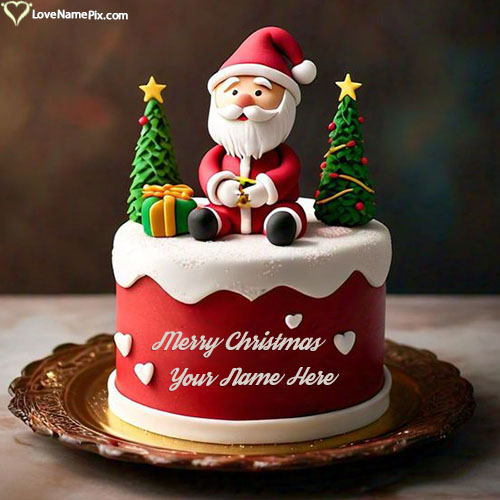 Create Online Merry Christmas Cake Images Wishes With Name