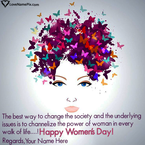 Create Online Womens Day Wishes Images With Name
