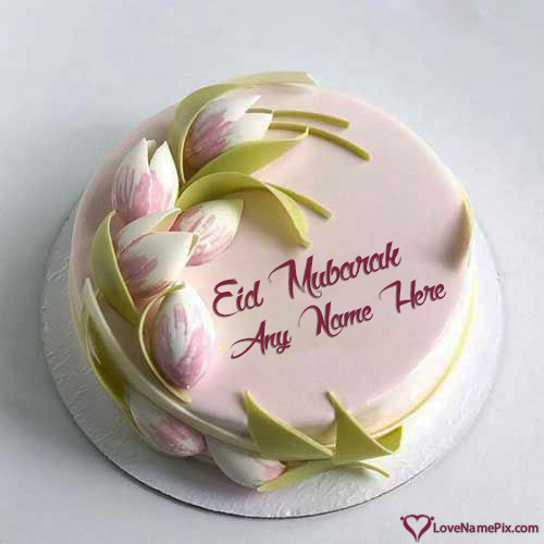 Cute Eid Mubarak Cake Wishes With Name