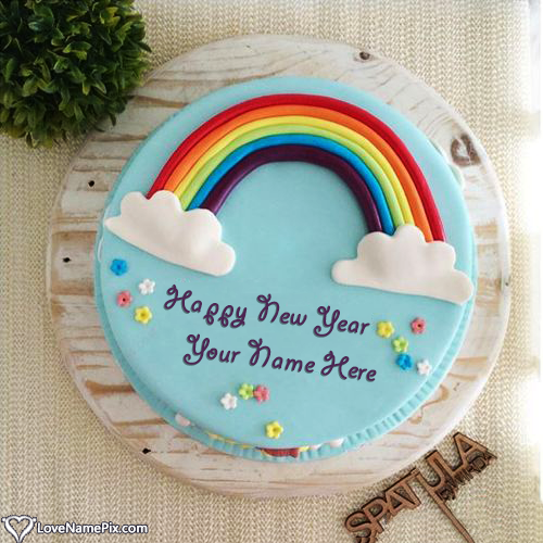 Cute Happy New Year Cake Images With Name