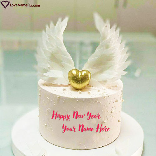 Cute Happy New Year Cake Online Free Edit With Name