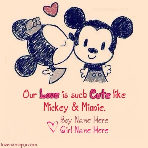 Cute Mickey Minnie With Name