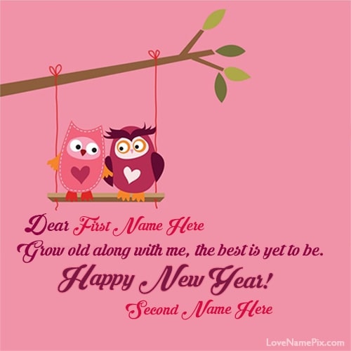 Cute New Year Love Greetings With Name