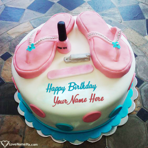 Cute Pedicure Birthday Cake Ideas With Name
