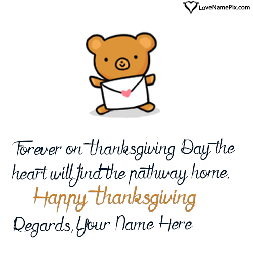 Cute Thanksgiving Wishes Wording With Name