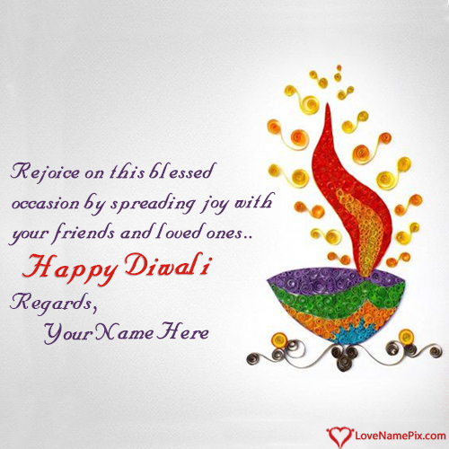 Diwali Greeting Card Designs With Name