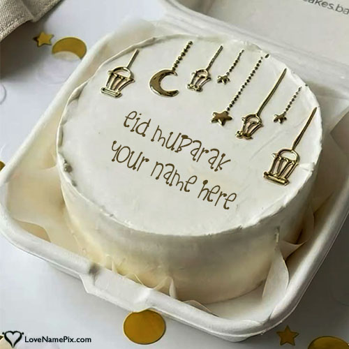 Download Personalized Eid ul Fitr Cake Image With Name