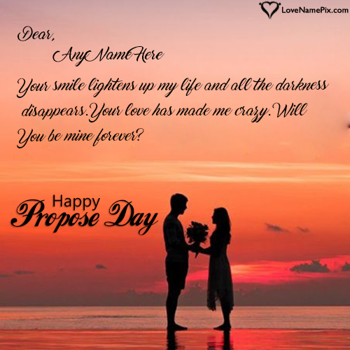 Elegant Happy Propose Day Quotes For Couples With Name