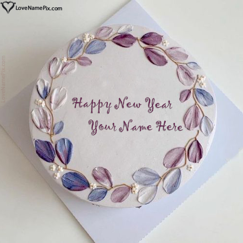 Elegent Happy New Year Cake Topper With Name