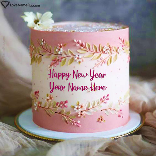 Exclusive New Year Cake Art Design With Name