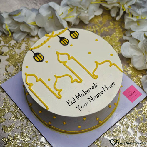Free Online Happy Eid Mubarak Cake Maker With Name