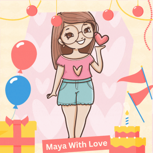Free Personalized Birthday GIF With Name Maya Download With Name