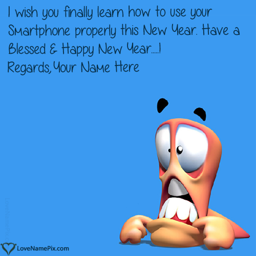 Funny New Year Wishes Images With Name