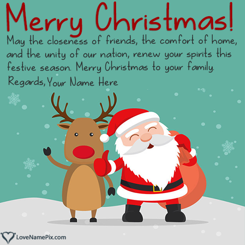 Generator For Christmas Wishes Sayings With Name