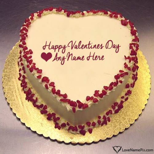 Generator For Heart Shape Valentine Cake With Name