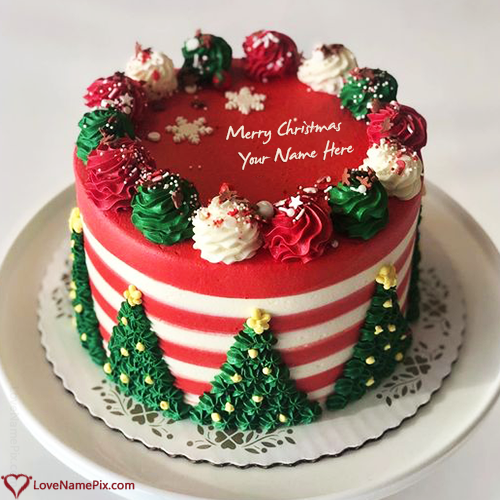 Generator For Merry Christmas Cake With Name