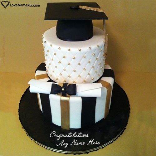 Graduation Cakes College Wishes With Name