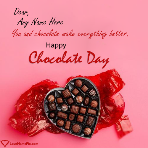 Happy Chocolate Day Boyfriend or Girlfriend With Name