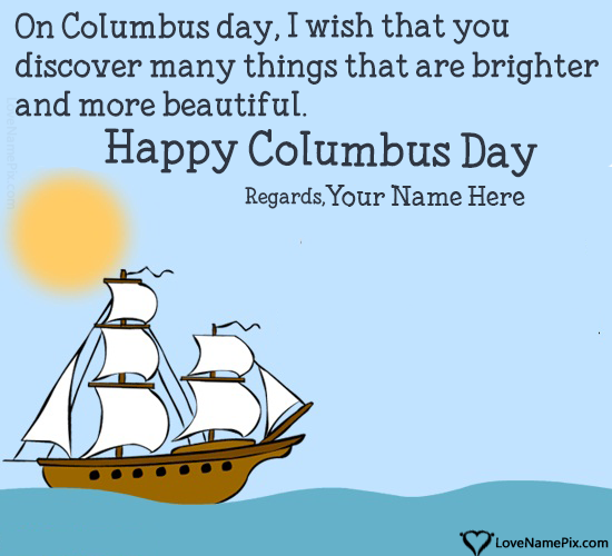 Happy Columbus Day Wishes With Name