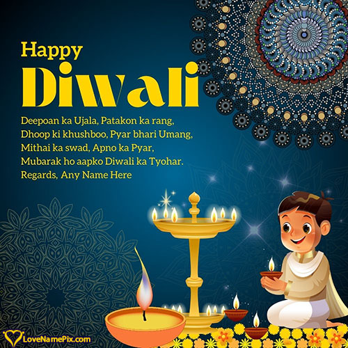 Happy Diwali Wishes in Hindi for WhatsApp Facebook With Name