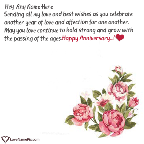Happy Marriage Anniversary Cards Images With Name
