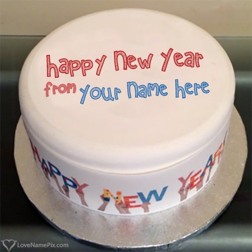 Happy New Year 2018 Cakes With Name