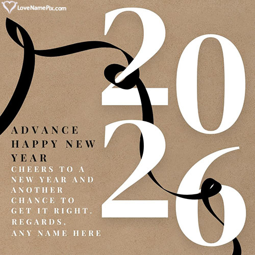 Happy New Year 2026 Wishes Online Editing With Name