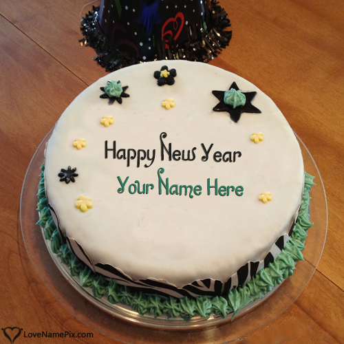 Happy New Year Greetings Cakes With Name