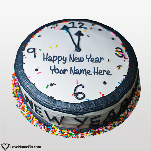 Happy New Year Wishes Cakes With Name