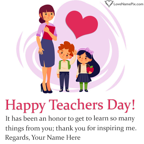 Happy Teachers Day Wishes In English With Name