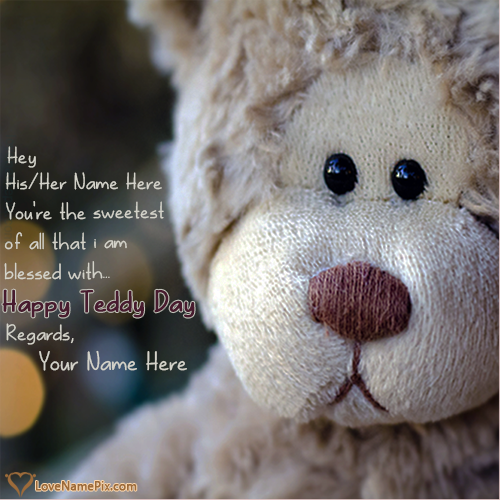 Happy Teddy Day Sweet Greetings With Name