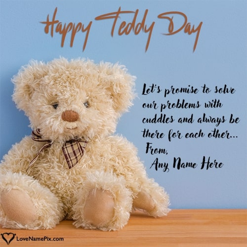 Happy Teddy Day Wishes Quote For Lovers With Name