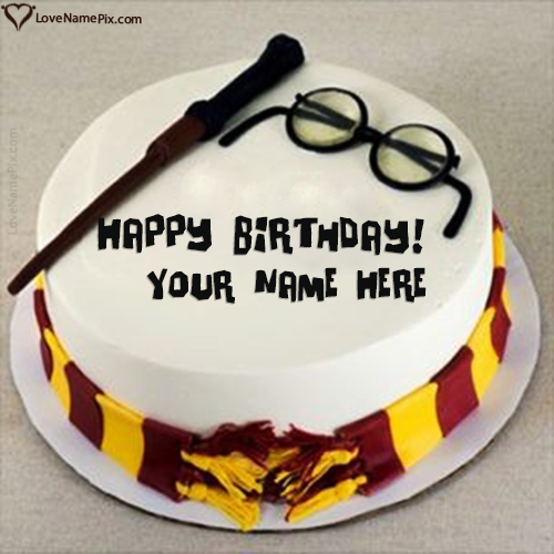 Harry Potter Magical Birthday Cake For Boys With Name