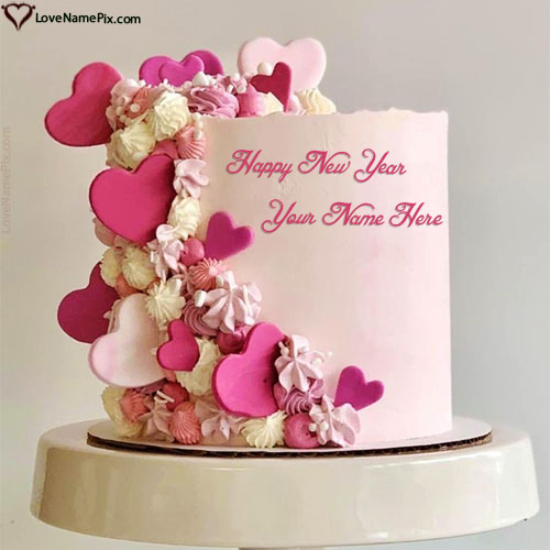HD New Year Cake Picture Online With Name