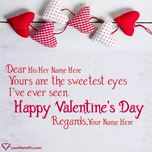 Hearts I Love You Valentines Day With Name
