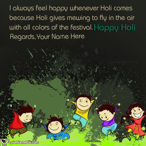 Holi Wishes Quotes Images With Name