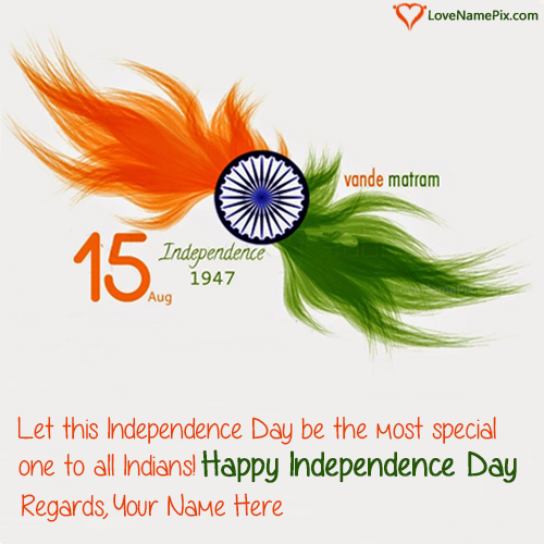 Indian Independence Quotes With Flag With Name