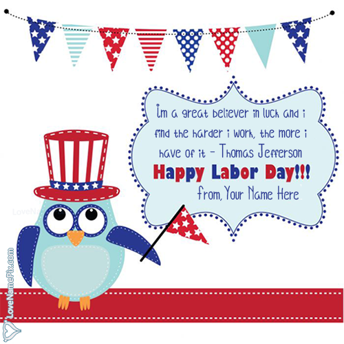 Labor Day Greeting Card With Name
