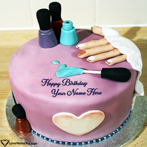 Manicure Birthday Cake Ideas For Artist With Name