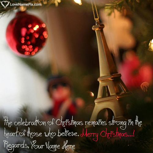 Merry Christmas Wishes Images HD With Name