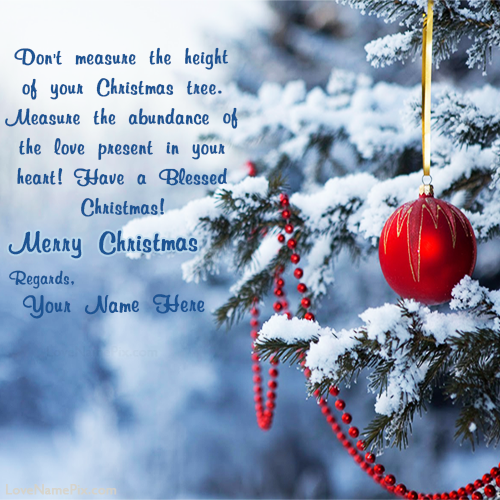 Merry Christmas Wishes Messages With Name
