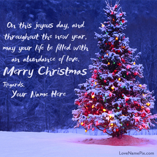 Merry Christmas Wishes Quotes With Name Editing