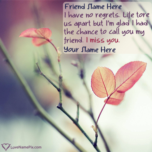 Miss U Quotes For Friends With Name