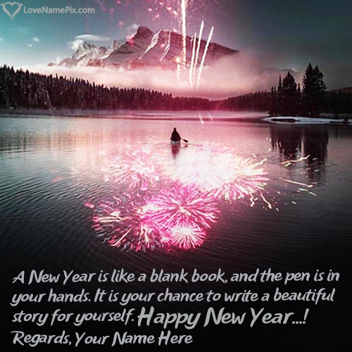 Create Happy New Year Wishes With Name Edit