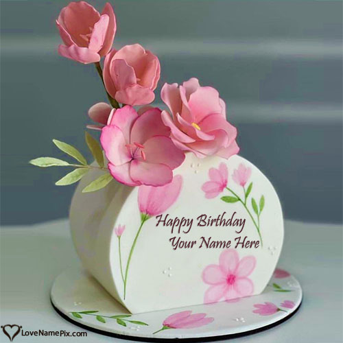 Nature lovers and garden themed celebrations cake With Name Nature lovers and garden themed celebrations cake With Name