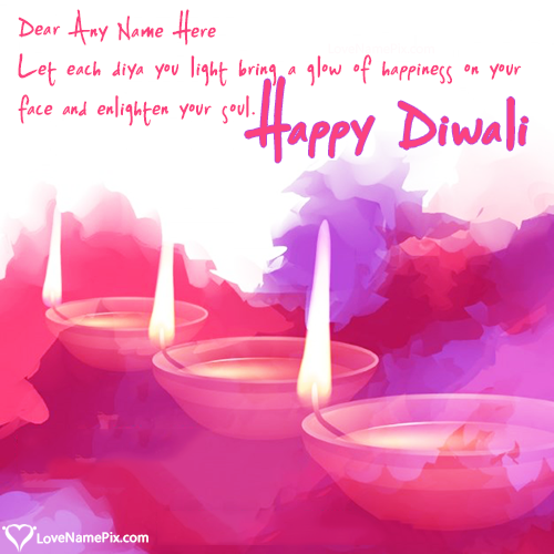 Online Diwali Greeting Card Maker With Name