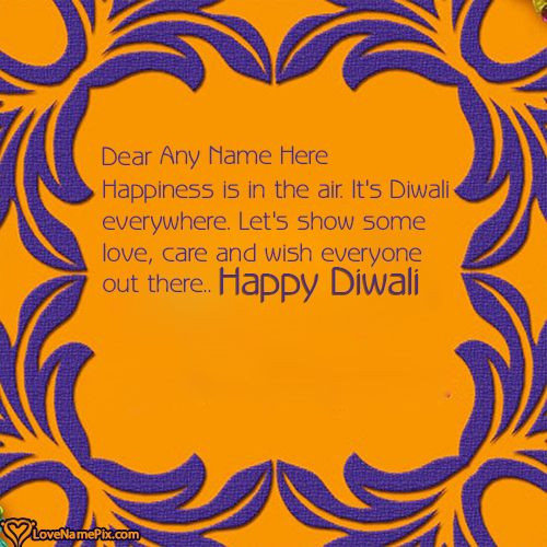 Online Happy Diwali Wishes Card Maker With Name