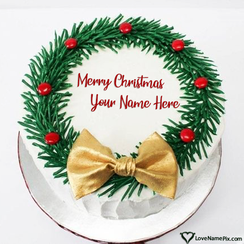 Online Merry Christmas Cake Topper With Name