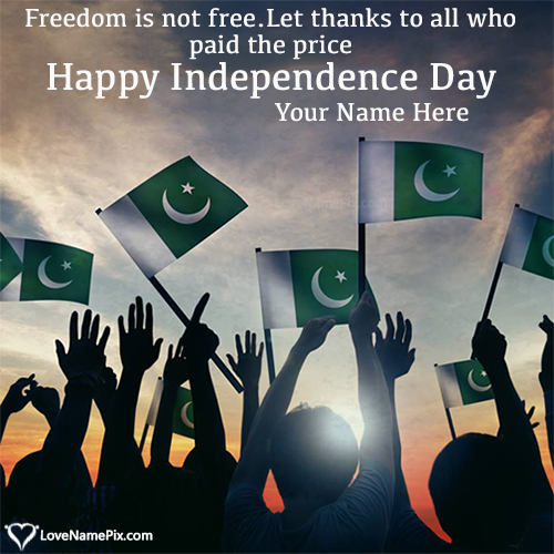 Pakistan Independence Day Celebrations With Name
