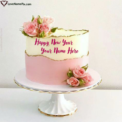 Personalized Happy New Year Cake Design Free With Name